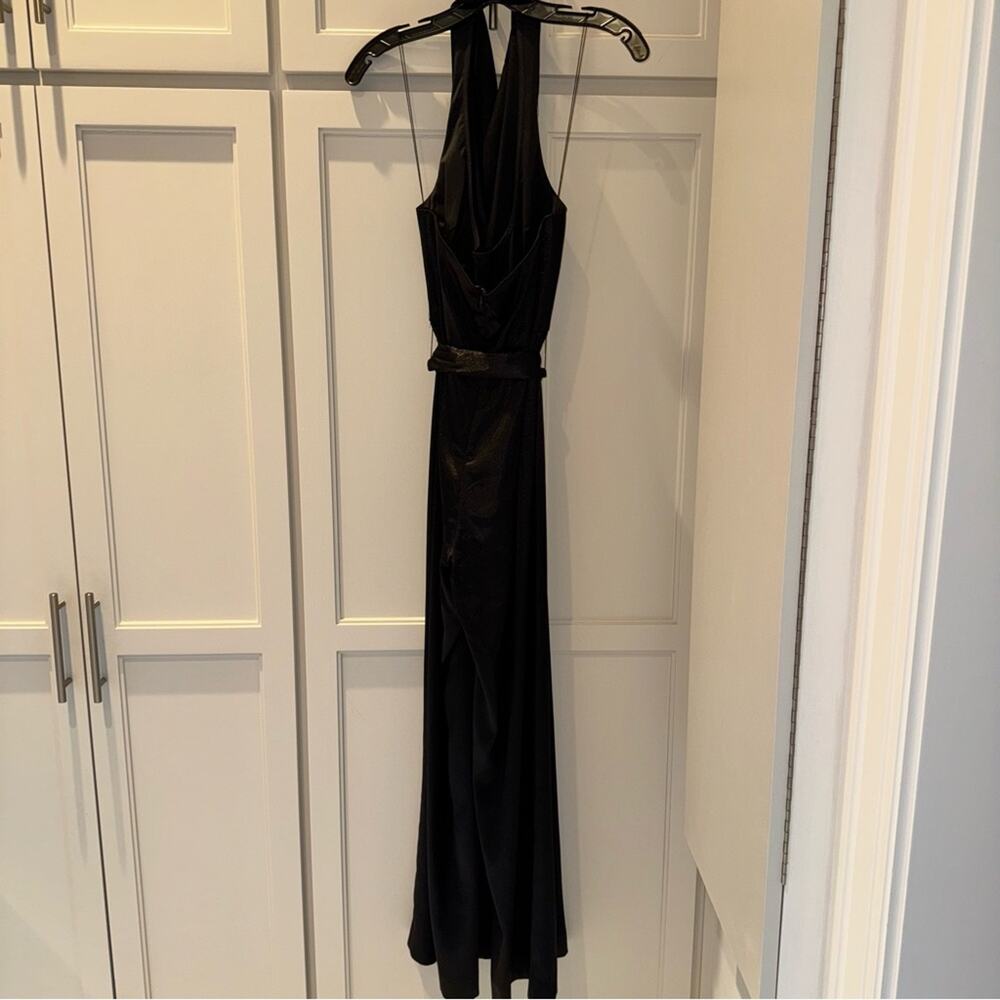 Aidan by Aidan Mattox Cowl Neck Jumpsuit Black 2 - Picture 5 of 12